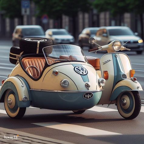 Combi Hippie, Vespa Motor Scooters, Vespa Motorcycle, Volkswagen Beetle Vintage, Disney Minimalist, Retro Scooter, Nostalgic Aesthetic, Cute Vans, Vespa Vintage