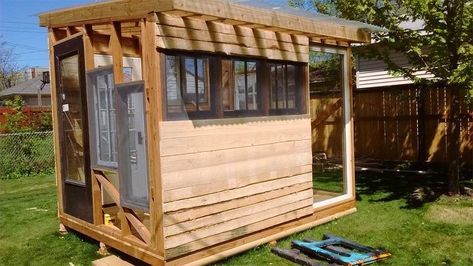 Pallet Outdoor Furniture, Corrugated Plastic Roofing, Shed Plans 8x10, Plastic Roofing, Plan Garage, Pool Shed, Front Stoop, Pallet Shed, Free Shed Plans