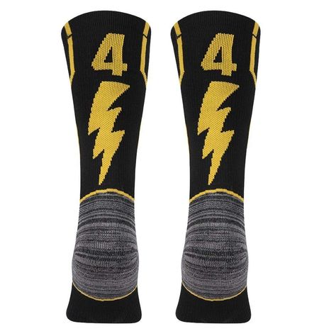 KitNSox Adult Youth Mid Calf Cushion Team Sports Number Socks Basketball Football Baseball Gold/Black ** See the photo link even more details. (This is an affiliate link).  #Clothing Sports Numbers, Team Socks, Girls Football, Compression Clothing, Sport Volleyball, Football Socks, Basketball Socks, Volleyball Outfits, Sport Player