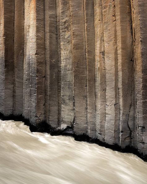 Basalt is a fascinating type of rock! In the canyon Stuðlagil in Iceland you'll have an abundance! This abstract shot of the basalt walls… Iceland Rocks, Rock Types, Rock Formations, Amazing Places, Iceland, The Good Place, Printed Shower Curtain