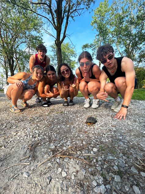 say more ab this turle 🐢🍀🐛 | senior skip day adventures!!!! || turtle | tortoise | fun | memories | vibes | aesthetics | outside | nature | animals | adventure | camping | tent | outdoor | outdoorsy | hike | trees | trail | Senior Skip Day, Teenage Adventure Aesthetic, Senior Sunrise Aesthetic, Younglife Camp Aesthetic, Backpacking With Friends Aesthetic, Senior Year Sunrise, Adventure Camping, Teenage Years, Nature Animals