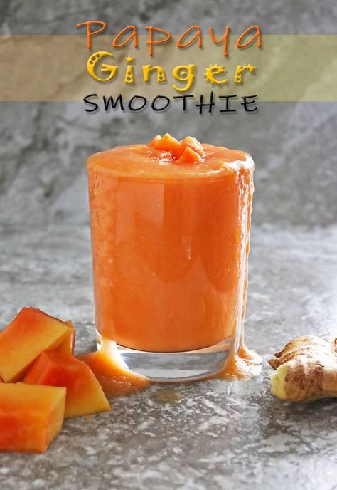 Fresh Papaya Recipes, Papaya Seed Recipes, Papaya Recipes Dessert, Mango Ginger Smoothie, Ginger Smoothie Recipes, Papaya Recipes, Papaya Smoothie, Atlanta Food, Papaya Seeds