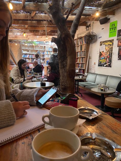 Bookstore Astethic, Library And Cafe Aesthetic, Bookstore Cafe Owner Aesthetic, Book Store With Cafe, Cafe Aethestic, Cozy Book Cafe Aesthetic, Library With Cafe, Library Coffee Shop Interior Design Book Cafe, Coffee Library Aesthetic