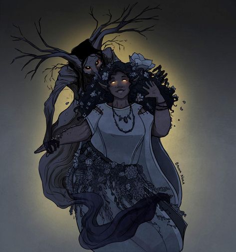 Firbolg D&D Character Dump - Imgur Warlock Of The Archfey, Spores Druid Female, Firbolg Art Female, Circle Of Shepherd Druid, Firbolg Necromancer, Circle Of The Shepherd Druid, Spores Druid Aesthetic, Dnd Archfey Warlock, Circle Of Spores Druid Female