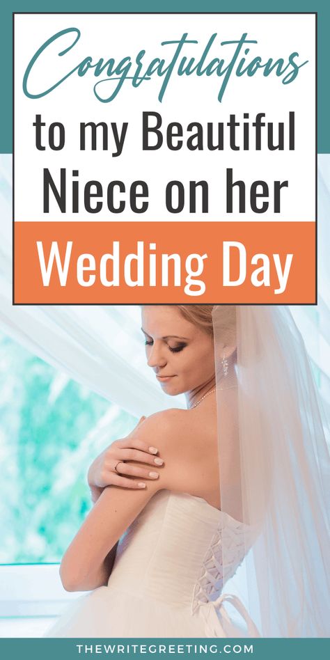 To My Niece On Her Wedding Day Quotes, Message To Niece From Aunt, Night Before Wedding Quotes, Letter To My Niece On Her Wedding Day, Quotes For My Niece, Bridal Breakfast, Wedding Day Messages, Marriage Wishes, Niece Quotes From Aunt