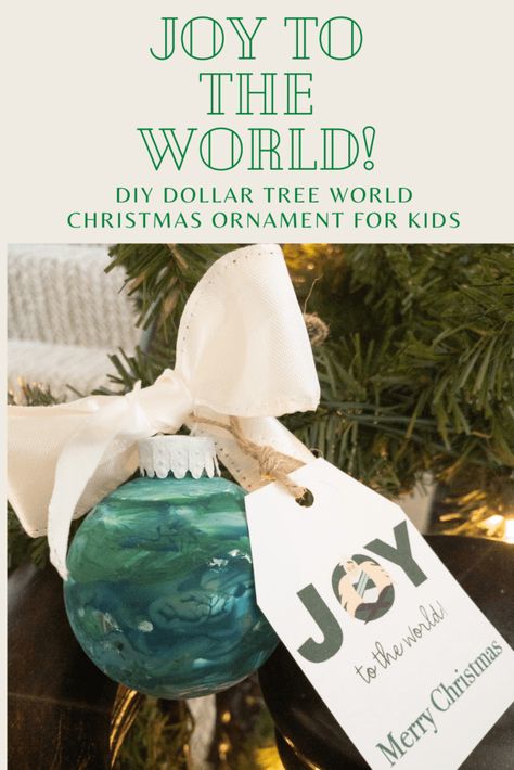 Joy To The World Ornament, Christmas Pickle Craft, Dollar Tree Ornaments, It’s A Small World, Christmas Pickle, Holiday Activities For Kids, Ornament Craft, Kids Christmas Ornaments, Dollar Tree Christmas