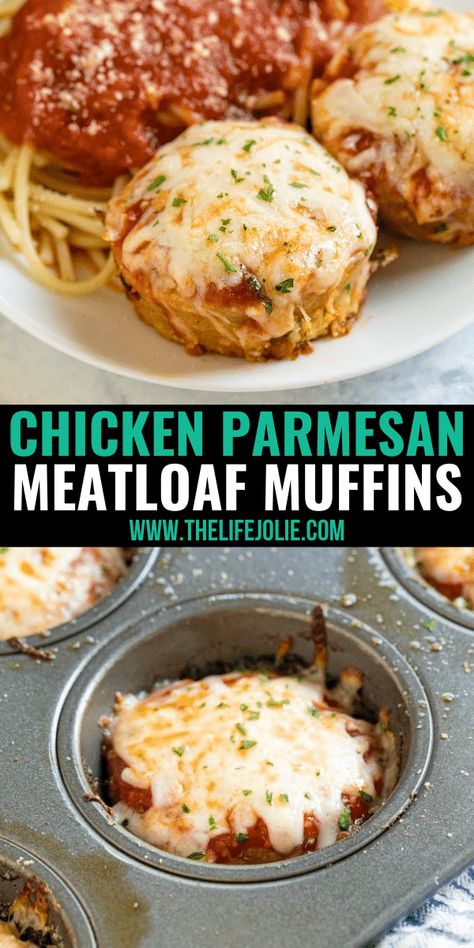 Chicken Ground Meat Recipes Healthy, Dinner Ideas Easy Quick Busy Mom Families Weeknight Meals, Chicken Parmesan Meatloaf, Mini Meatloaf Muffins, Parmesan Meatloaf, Cutlet Recipes, Mini Meatloaf, Chicken Meatloaf, Meatloaf Muffins