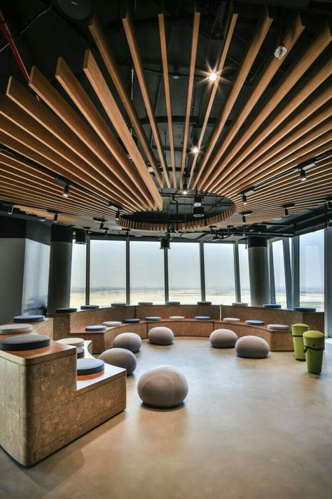 Matrix Design, Dubai Office, Commercial Office Design, Office Ceiling, Cool Office Space, Open Ceiling, Corporate Office Design, Office Designs, Office Space Design