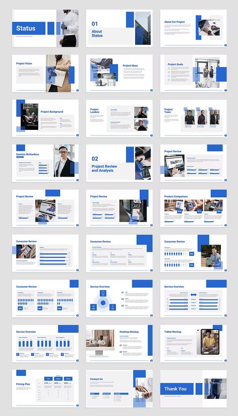 Project Review PowerPoint Presentation Template. 31 Slides. Slides Design Presentation, Business Model Template, Powerpoint Animation, Case Presentation, Powerpoint Free, Power Points, Manual Book, Business Website Design, Pptx Templates