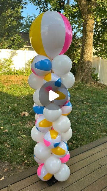 Beach Ball Balloon Arch, Beach Ball Arch Diy, Beach Ball Garland, Balloon Tower, Wildwood Nj, Beach Balls, Ocean City Nj, Ocean City Maryland, Ocean City Md