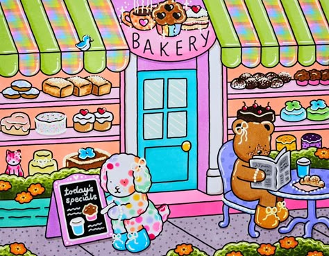 🧁 Daisie's cafe! 🧁 🖼 Day to Night by @bobbiegoodsart 🖍 168 and 96 sets by @ohuhuart #bobbiegoods #bobbiegoodsart #bobbiegoodscoloringpages #colouring #coloring #ohuhumarkers #bobbiegoodscoloringbook #cafe Bobbie Goods Day To Night Coloring Pages, Day To Night Bobbie Goods, Bobbie Goods Finished Pages, Bobbie Goods Day To Night, Bobbie Goods Coloring Pages Completed, Finished Bobbie Goods Coloring Pages, Coloring Book Aesthetic, Bobbi Goods, Finished Coloring Pages