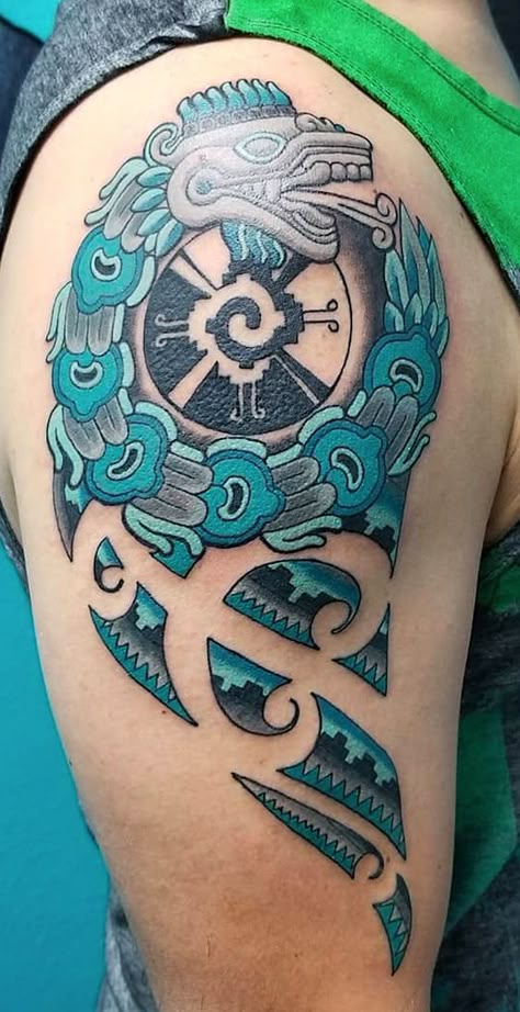 Maya Tattoo Mayan Symbols, Kukulkan Tattoo, Quetzalcoatl Tattoo, Aztec Tattoos Sleeve, Mayan Tattoos, Aztec Tattoos, Mexican Tattoo, Aztec Tattoo Designs, Mayan Symbols