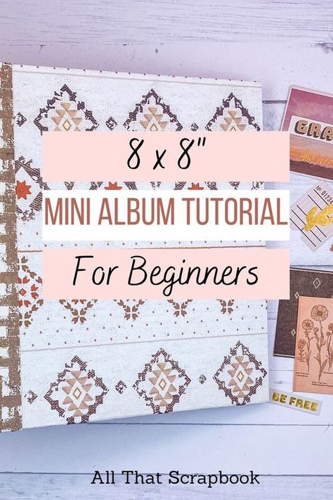 Mini Album Covers Ideas, Diy Mini Album Tutorial How To Make, 8x8 Mini Album Tutorial, Waterfall Album Tutorial, Mini Journals Diy, How To Make A Mini Scrapbook, Diy Mini Scrapbook Albums, Small Scrapbook Ideas Mini Albums, Christmas Mini Albums Tutorials