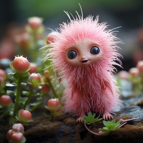 Pink Forest, Mythical Dragons, Arte Alien, Animated Animals, Forest Creatures, Cute Fantasy Creatures, Cute Cartoon Animals, Fantasy Images, Creature Feature