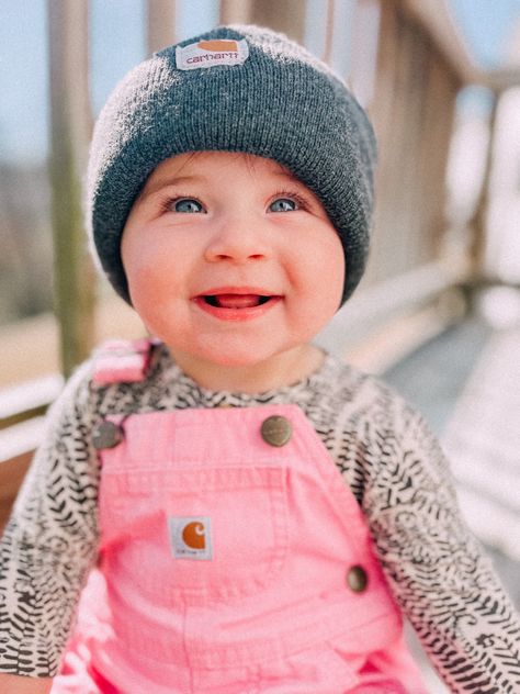 baby girl style carhartt overalls beanie pink gray fall winter spring wear Carhartt Beanie Baby, Pink Carhartt Overalls Baby, Baby Carhartt Overalls Outfit, Girl Carhartt Outfits, Carhartt Baby Outfits, Baby Carhartt Outfit, Baby Carhartt Beanie, Baby Carhartt Overalls