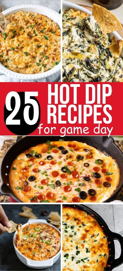 We've gathered up the best hot dip recipes for parties! Hot dips take the spotlight as our go-to choice for every party. From pizza dip, Rotel dip and buffalo chicken dip, we've got oven-baked varieties, and slow cooker dips too! Hot Dip For Party, Hot Dips For Thanksgiving, Hot Dip Recipes For Parties, Crockpot Cheese Dip Recipes, Hot Dips For Parties Crock Pots, Hot Party Dips, Hot Appetizer Dips, Best Hot Dip, Hot Dips For Parties Appetizers