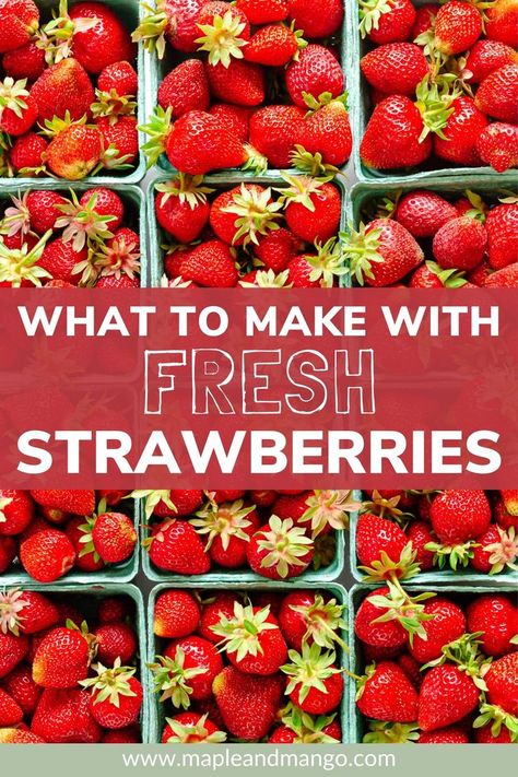 Fresh Strawberry Recipes Easy, Healthy Strawberry Dessert, Healthy Strawberry Recipes, Fresh Strawberry Desserts, Strawberry Recipes Easy, Healthy Harvest, Strawberry Snacks, Breakfast Drinks, Fresh Strawberry Recipes