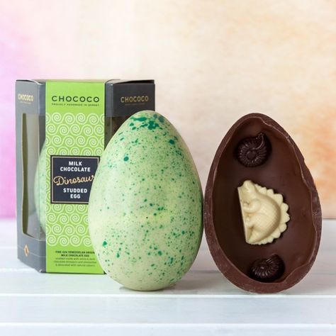 Dino Chocolate, Chocolate Dinosaur, Easter Packaging, Dinosaur Food, Homemade Chocolates, Egg Chocolate, Funny Eggs, Egg Packaging, Chocolate Stores