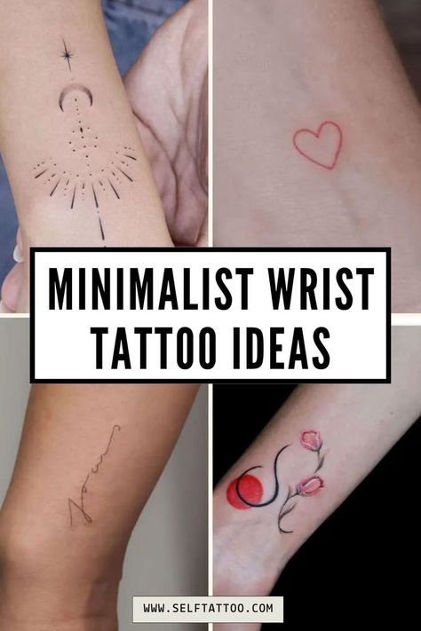 Want a wrist tattoo? Get the full scoop on this trendy placement with our detailed guide. Understand the pros and cons, learn about the pain level, and discover how to care for your new ink. Ideal for fans of dainty and minimalist tattoo designs Minimalist Wrist Tattoo, Small Tattoo Designs Unique, Dainty Wrist Tattoo, Small Tattoos Meaningful, Small Tattoos Cute, Women Tattoos For Men, Wrist Tatoo, Self Tattoo, Small Tattoos Ideas