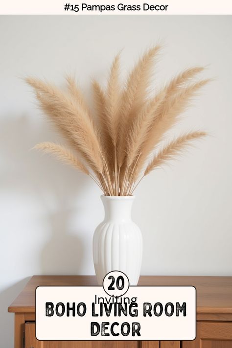 Boho living room pampas grass detail Boho Color Palettes, Artistic Living Room, Bohemian Decor Inspiration, Indoor Plants Styling, Dried Pampas, Pampas Grass Decor, Boho Color, Boho Living Room Decor, Macrame Wall Art