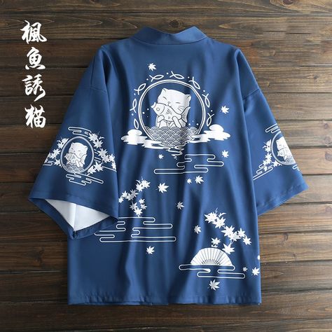 Gilet Kimono, Kimono Shirt, Male Kimono, Style Kawaii, Kimono Design, Japanese Dress, Boho Kimono, Japanese Outfits, Kimono Cardigan