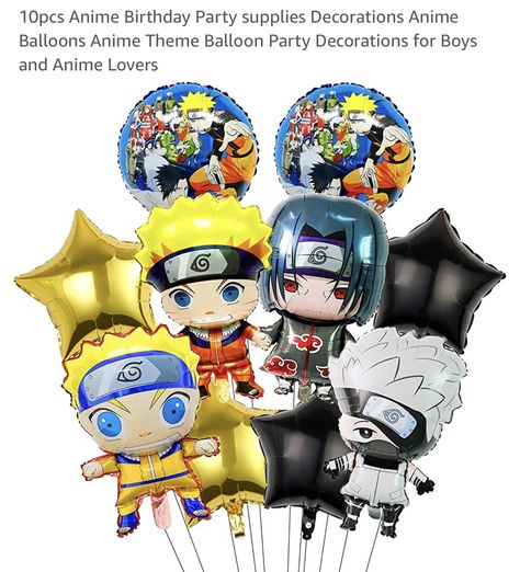 Anime Birthday Decorations, Anime Birthday Party, Birthday Decorations Balloons, Balloon Party Decorations, Boys Birthday Party Favors, Anime Birthday, Decorations Balloons, Anime Theme, Balloon Party