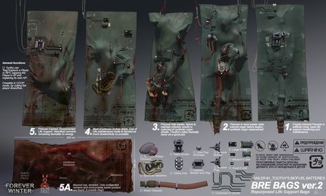 Kai Lim no X: "https://t.co/EUDAW2Qzhk Toothy's biofuel bodybags. I suggested during the making of the trailer sequence we should just turn them all into a literal carousel cape to sell the idea. Props to the animators for the meaty discharge!!! ~.~ https://t.co/oiWe0eWE8e" / X The Forever Winter, Forever Winter, Forever Winter Game, Body Horror Concept Art, Ghoul Concept Art, The Forever Winter Concept Art, Forever Winter Concept Art, Forever Winter Game Concept Art, Catacombs Concept Art