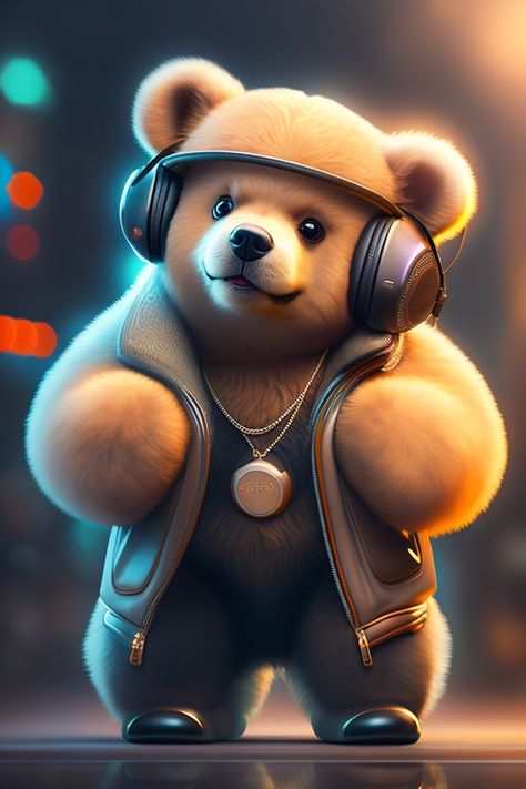 Teddy Bear With Headphones, Teddy Logo, Teddy Bears For Sale, Music Beats, Dj Images, Shopify Website Design, Shadow Warrior, Swag Cartoon, A Teddy Bear