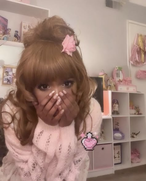 Harajuku Makeup, Gyaru Hair, Magical Girl Outfit, Short Box Braids Hairstyles, Hime Gyaru, Short Box Braids, Alt Girls, Gyaru Fashion, Hairdos For Curly Hair