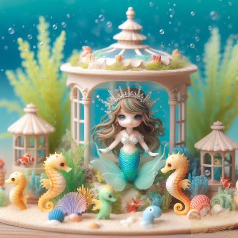 https://card9.com/ai/miniature-seahorse-mermaid-queen Seahorse Mermaid, Mermaid Queen, Art And Crafts, Mermaid, Miniatures, Arts And Crafts, Queen, Instagram, Art