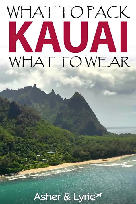 Discover the ultimate packing list for your dreamy getaway to Kauai, Hawaii! From essential items to what to wear, ensure you're prepared for the island's unique climate and laid-back vibe. Embrace 'island time' and leave your worries behind for a truly unforgettable experience in paradise! Pack For Kauai, Tropical Travel Destinations, Tropical Adventure, Hanalei Bay, Tropical Travel, Hotel Price, Kauai Hawaii, Honeymoon Travel, Hawaii Vacation