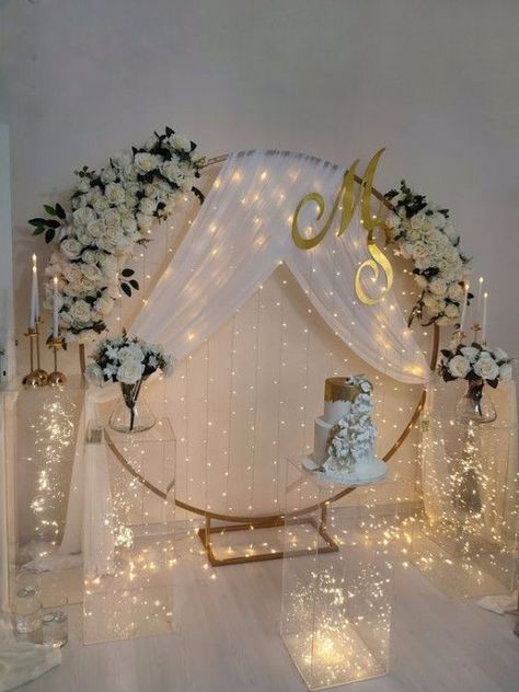 50+ Stunning Wedding Backdrop Design Ideas that are truly Enchanting | HubPages Fesyen Islam, Diy Wedding Backdrop, Wedding Planning Decor, Wedding Backdrop Design, Wedding Design Decoration, Arch Decoration Wedding, Wedding Decor Style, Engagement Decorations, Kraf Diy