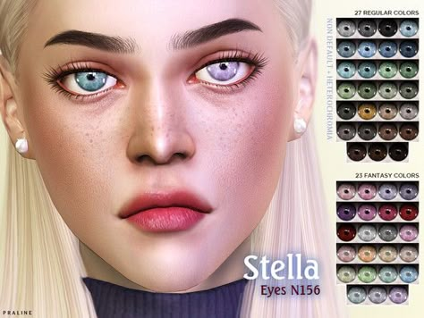 Pralinesims' Heterochromia // Eye Collection Sims 4 Eye Colors, Eyes Sims 4 Cc, Ts4 Eyes, Different Color Eyes, Sims 4 Eyes, Heterochromia Eyes, Sims Folder, Cc Eyes, Sims 4 Cc Female