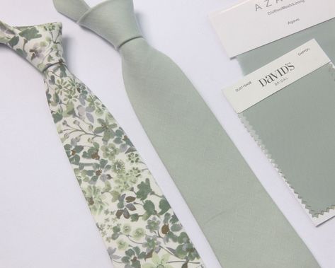 Sage Green Floral Ties Groomsmen, Sage Green Father Of The Bride, Sage Ties Groomsmen, Navy Suit With Sage Green Tie, Sage Green Floral Tie, Sage Green Tie Wedding, Sage Green Ties Groomsmen, Sage Groomsmen Attire, Sage Green Groomsmen Attire