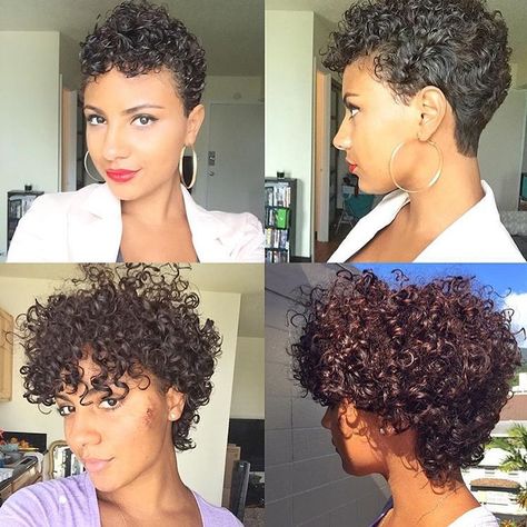 No photo description available. Wave Nouveau, Hairstyle Ideas For Short Hair, Coiling Natural Hair, Short Curly Hairstyles For Women, Short Natural Curly Hair, Curly Pixie Haircuts, Hair Vector, Peekaboo Hair, Waves Hair