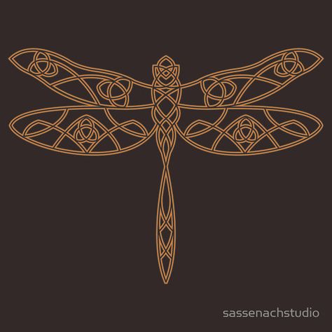 Celtic Dragonfly in Amber by sassenachstudio Dragonfly In Amber Tattoo, Celtic Dragonfly, Dragonfly Drawing, Dragonfly Tattoo Design, Celtic Tattoo, Dragonfly In Amber, Dragonfly Dreams, Celtic Patterns, Dragonfly Art