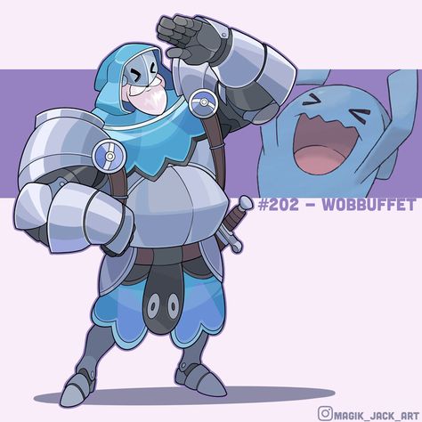 ArtStation - Wobbuffet Armor, Jack Burke Jack Burke, Pokemon Human Form, Gijinka Pokemon, Pokemon Rpg, Pokemon Fusion Art, Non Human, Pokemon People, Pokemon Gijinka, Pokemon Funny