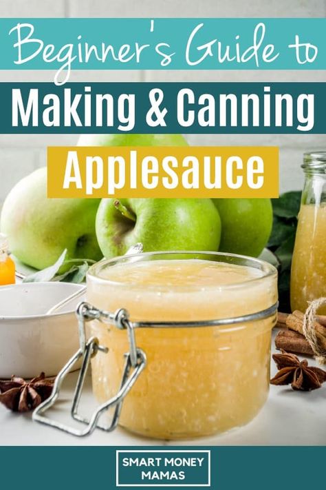 Learn how to make and can applesauce with this step-by-step guide. Making delicious applesauce requires basically zero cooking skills or added tools. #smartmoneymamas #homemade #applesauce #canning #foodpreservation #printables Can Applesauce, Garden Canning, Make Applesauce, Canning Applesauce, Hot Water Bath Canning, Canned Applesauce, Stocked Pantry, Canning Apples, How To Make Applesauce