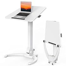 White L Shaped Desk, Desk With Wheels, Small Standing Desk, Portable Standing Desk, Mobile Standing Desk, Portable Laptop Desk, Standing Desk Height, Rolling Desk, Desk With Keyboard Tray