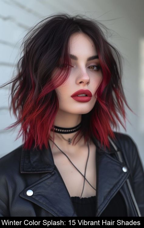 Make a splash this winter with 15 vibrant hair shades. These colors are perfect for adding some fun and brightness to the darker months. Bright Red Hair Color Ideas, Darker Hair Color Ideas, Bright Red Hair Color, Vibrant Hair, Bright Red Hair, Hair Shades, Winter Color, Red Hair Color, Hair Color Dark