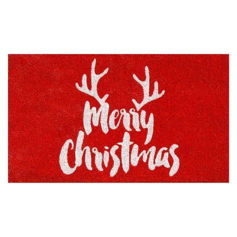 Home & More Christmas Antlers Outdoor Doormat - 101741729 Christmas Ornaments Outdoor, Diy Christmas Decorations Outdoor, Christmas Decorations Modern, Christmas Decorations Elegant, Christmas Decorations Farmhouse, Diy Mat, Christmas Decorations Party, Party Christmas Decorations, Christmas Doormats