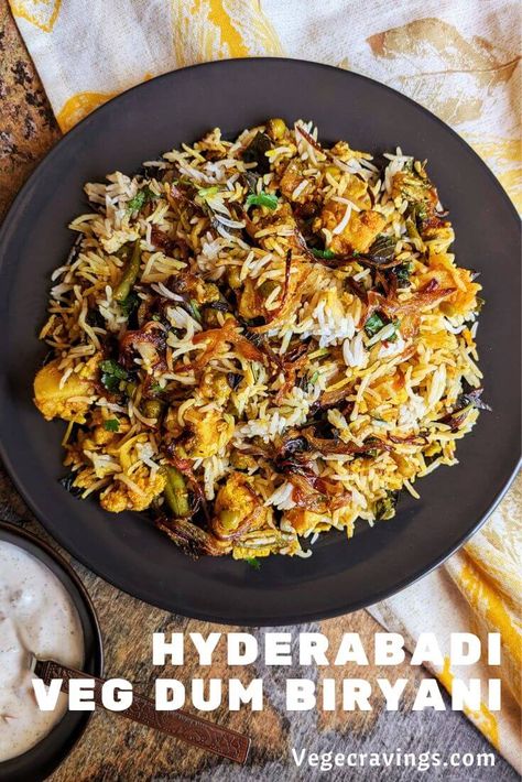 Hyderabadi Veg Dum Biryani Recipe Byrani Rice Biryani Recipe, Byriani Recipe, Veggie Biryani, Biryani Vegetarian, Veg Dum Biryani Recipe, Biryani Recipe Video, Veg Biryani Recipe, Vegetarian Biryani, Dum Biryani Recipe