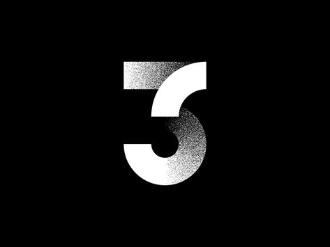 Three Letter And Number Logo, 3 Number Logo, Number 3 Typography, Number Typography, Numbers Typography, Three Logo, Globe Logo, Number Logo, 타이포그래피 포스터 디자인