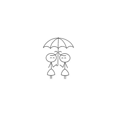 Umbrella Umbrella Tattoo Design, Rain Tattoo, Umbrella Tattoo, Bestie Tattoos, Sisters Tattoo, Matching Best Friend Tattoos, Bestie Tattoo, Matching Sister Tattoos, Flash Tattoo Designs