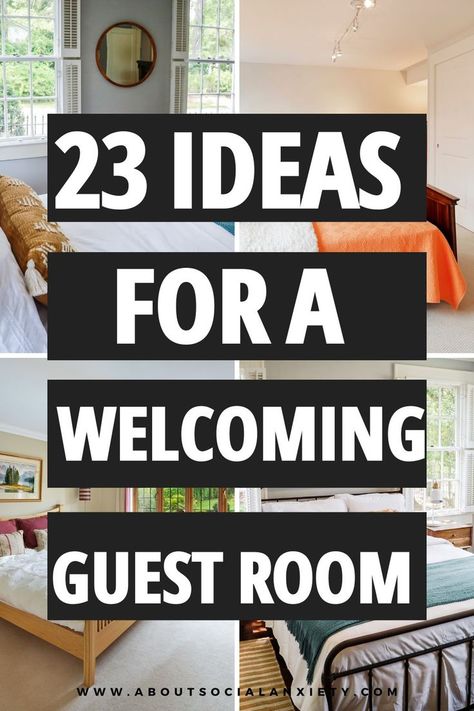 Are you looking for guest bedroom ideas to be an amazing host? This post shares 23 ideas that you can use to make sure your guests think you are an amazing host. These ideas range from the bedding you choose to the decor that you add. Also sharing guest bedroom ideas on a budget, simple guest bedroom ideas, and cozy guest bedroom ideas. Guest Space Ideas, Decor For Guest Bedroom, Guest Tray On Bed, Setting Up A Guest Bedroom, Guest Twin Bedroom Ideas, Guest Room Hospitality Ideas, What To Put In A Guest Bedroom, Welcoming Guest Room, Guest Room Checklist