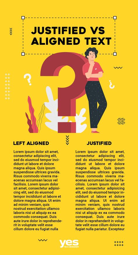 Learn the pros and cons of using Justification and Alignment text. We will also share tons of tips on improving readability in your designs! #graphicdesign #design #type #designrules #text #justified #aligned Alignment In Graphic Design, Graphic Design Rules, Canva Hacks, Rule Of Three, Text Frame, Design Layouts, Design Theory, Typography Layout, Design Rules