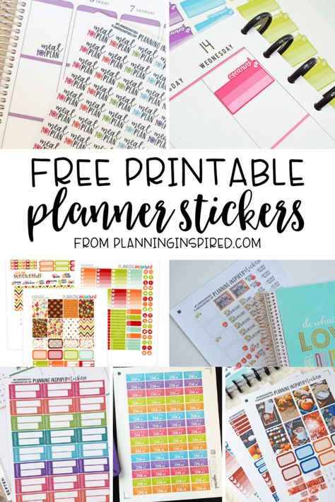 Stickers At Home, Happy Planner Free Printable, Happy Planner Printables, Printing Stickers, Planning Routine, Free Printable Planner, Illustrations Digital, To Do Planner, Bullet Journal Cover Ideas