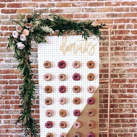 image 0 Doughnut Display, Donut Signs, Wedding Donuts, Creative Wedding Favors, Sign For Wedding, Spring Wedding Decorations, Donut Wall, Rose Gold Mirror, Wedding Favors Cheap