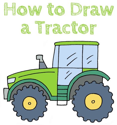 How to Draw an Easy Tractor Tutorial #Tractor #Tractors #TractorDrawing #DrawingTractor #HowtoDrawaTractor #EasyDrawings #HowtoDrawEasy #HowtoDrawCars #VehiclesDrawing #EasyDrawings #TractorSketch #DrawingforKids #StepbyStepDrawings Easy Tractor Drawing, How To Draw A Tractor, Tractor Doodle, Draw A Tractor, Tractor Drawing, How To Dr, Tractors For Kids, All About Me Preschool, Draw Easy