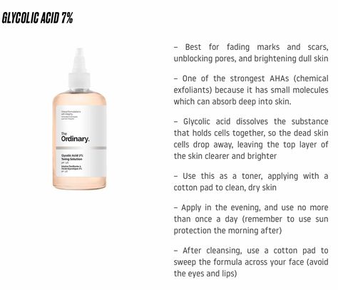 The Ordinary Salicylic Acid, Acne Scaring, The Ordinary Glycolic Acid, Best Toner, Serious Skin Care, Exfoliating Toner, Basic Skin Care Routine, Cool Makeup Looks, Beauty Diy